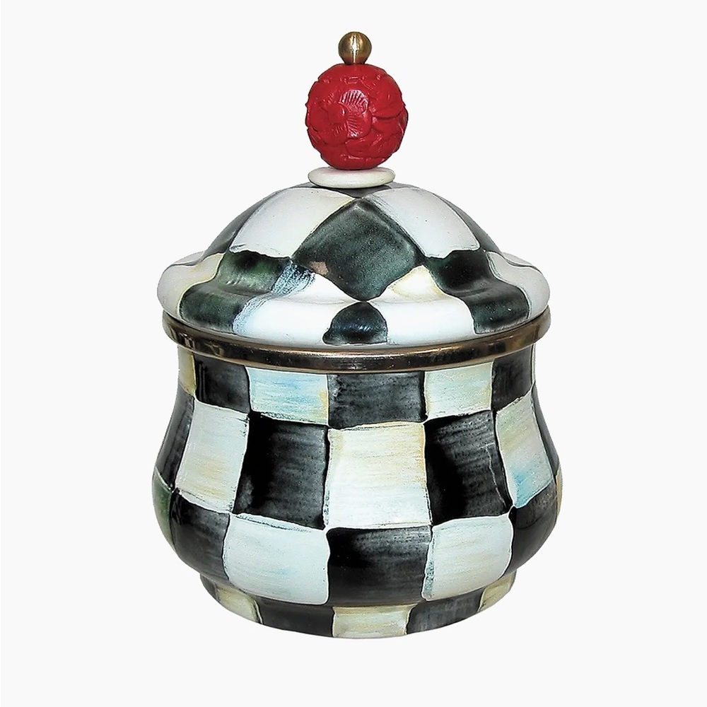 Mackenzie Childs Courtly Check Sugar Bowl
